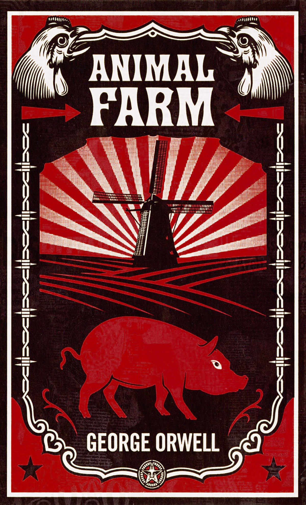 Animal Farm Book Cover by Shepard Faireynew for Orwell's Animal Farm Published 2008